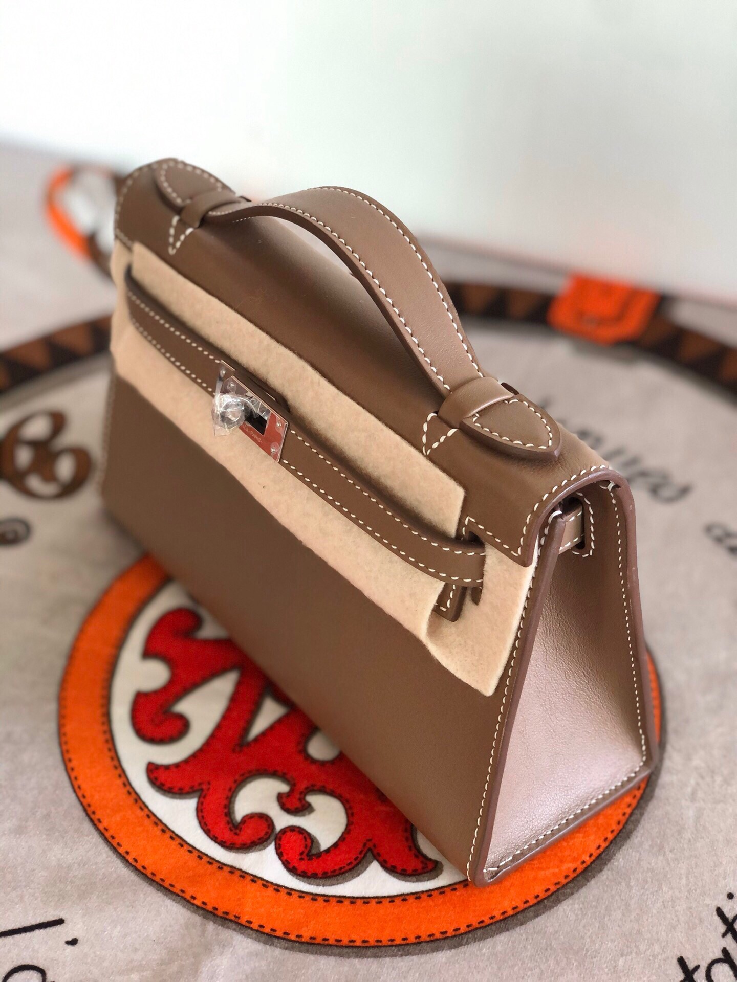 에르메스 미니 켈리백22 에토프 은장 스위프트